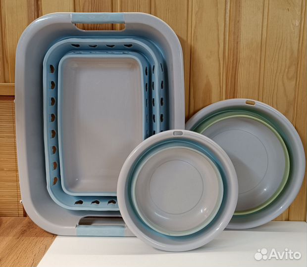 Корзина для белья складная компактная