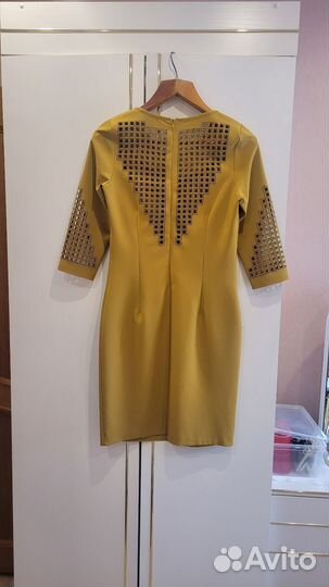 Платье, 44 размер, горчичного цвета