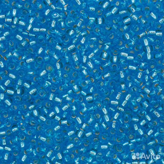 67030) 331-19001-10/0 Бисер прозрачный с серебряным центром 10/0, круглое отверстие, 20гр, Preciosa