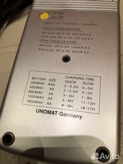 Зарядное устройство Unomat для NiCd и NiMH