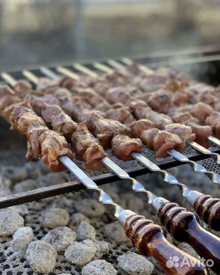 Шампуры с деревянными ручками оригинал
