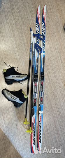 Лыжи Peltonen, ботинки Fischer, палки
