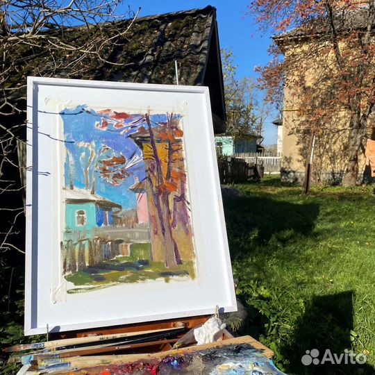 Картина маслом Пейзаж Дворик