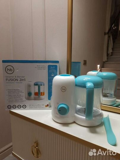 Пароварка- блендер hb fusion 2в1 для приготовления