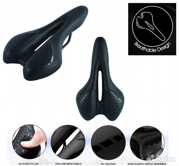 Седло велосипедное гелевое MTB comiron MIR M017