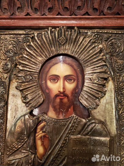 Икона Венчальная пара в киоте