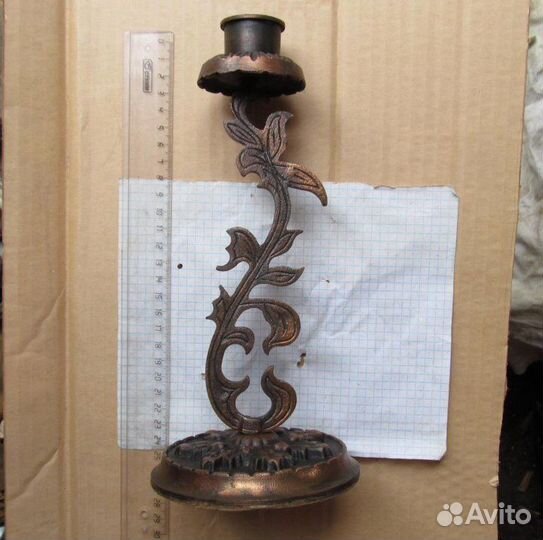 Подсвечник СССР цветок. на одну свечу. силумин