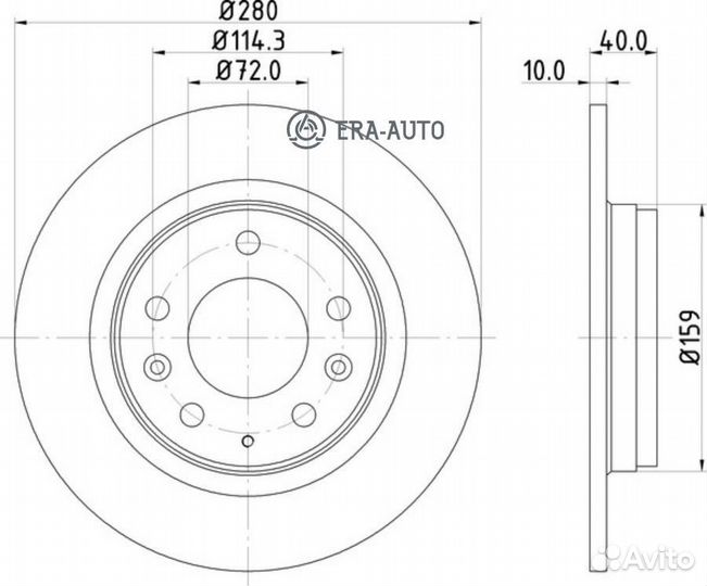 Nisshinbo ND5014 Диск тормозной зад