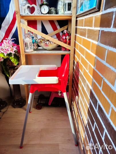 Стульчик для кормления икеа антилоп antilop красн