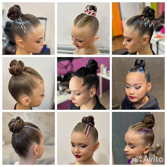 Прическа для художественной гимнастики