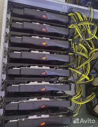 Видеокарты RX580 8gb 2048sp Asus Strix (8 штук)