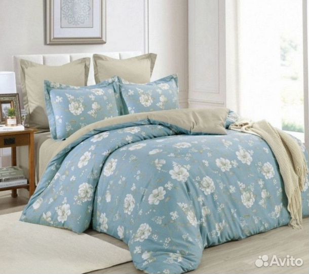 Постельное белье евро с готовым одеялом