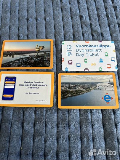 Транспортные карты, талоны, билеты Рига, Хельсинки