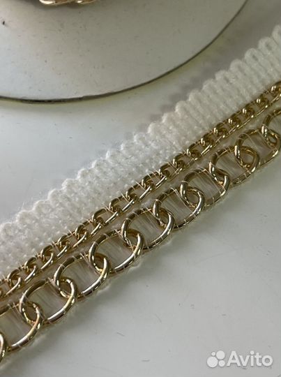 Тесьма декоративная с золотой цепочкой 20мм