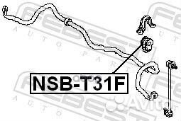 Втулка стабилизатора перед прав/лев nsbt31F