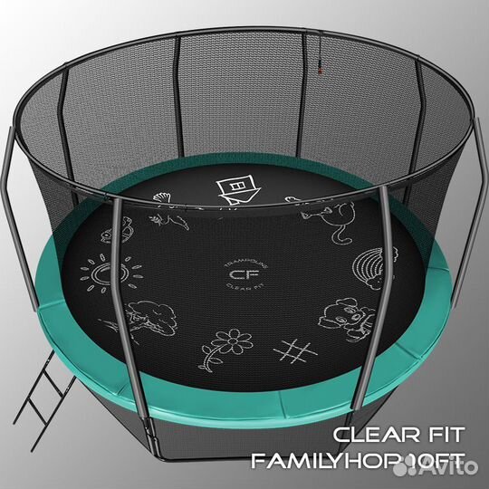 Батут Clear Fit FamilyHop 10Ft