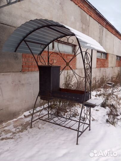 Мангал с коптильней