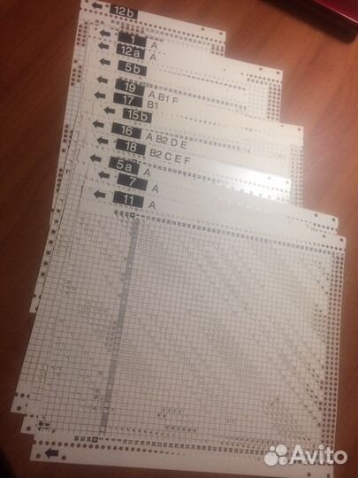 Перфокарты для вязальных машин