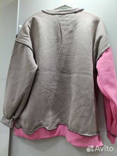 Теплая толстовка Том и Джерри на плюше оверсайз