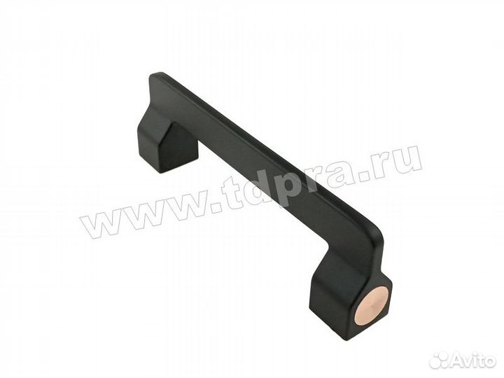 Ручка-скоба 96 мм 3330-96 BL+GLD/Черный+Золото