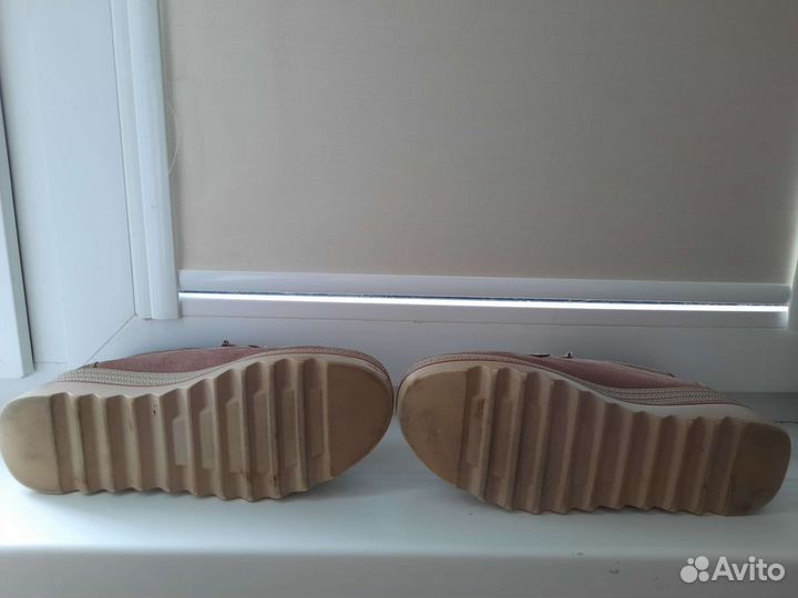 Лоферы женские натуральная замша 24,5см стопа