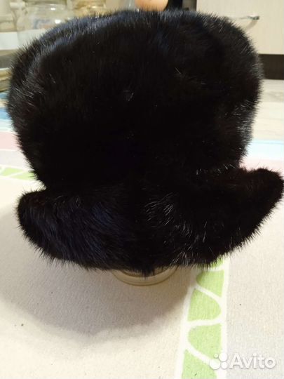 Шапка норковая женская черная