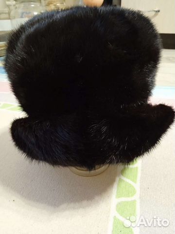 Шапка норковая женская черная
