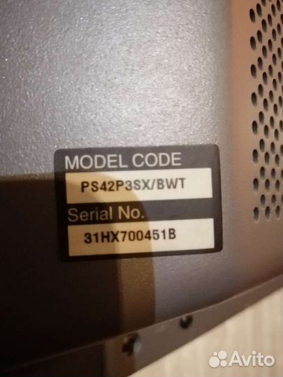 Samsung plasma ps 42P3SR ремонт или на запчасти