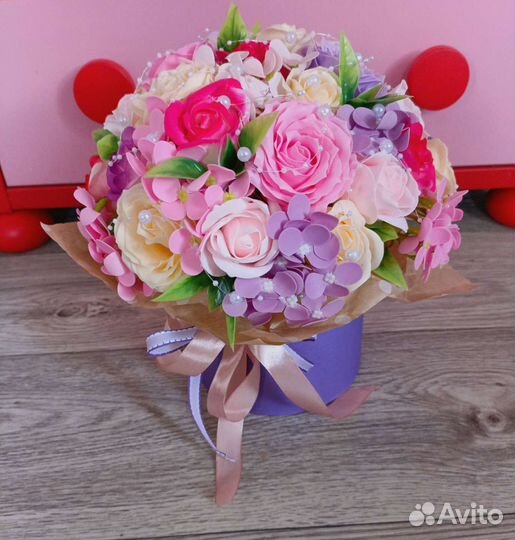 Букет из мыльных цветов