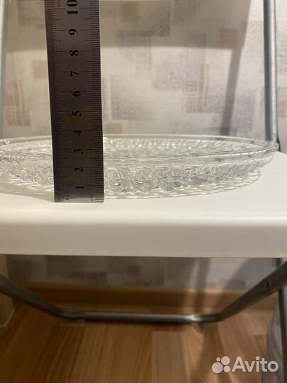 Большое стеклянное блюдо СССР
