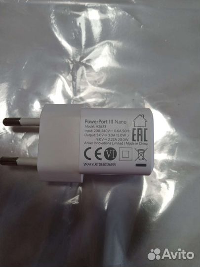 Сетевое зарядное устройство Anker20w