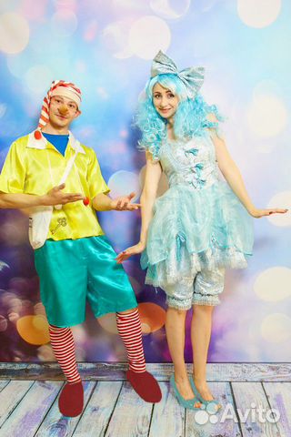 Прокат костюмов Мальвины и Буратино