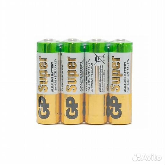 Батарейка GP Super Alkaline LR-06, (AA) упаковка
