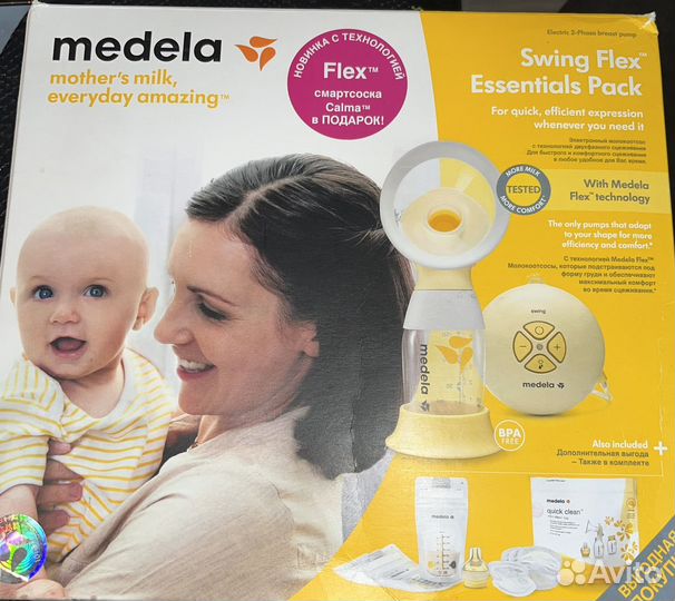 Молокоотсос medela электрический swing flex