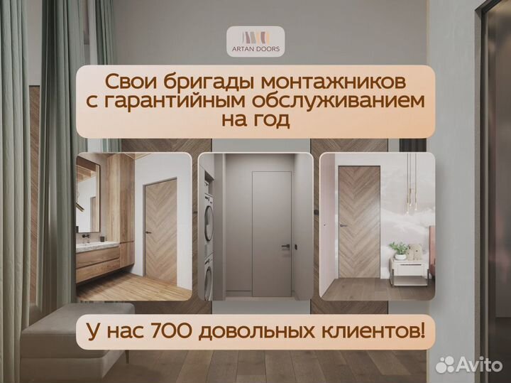 Двери межкомнатные новые с установкой