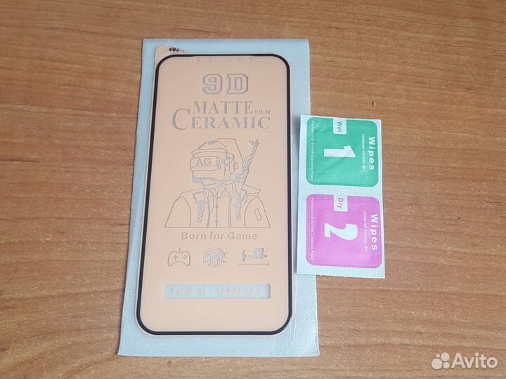 Керамическое матовое стекло на iPhone 12/12про