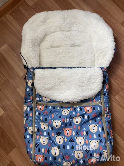 Теплый зимний конверт в коляску