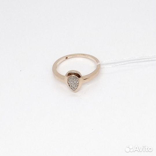 Золотое кольцо с камнем 17,5р