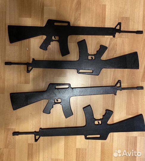 Деревянные автоматы м4 и калашников ак47