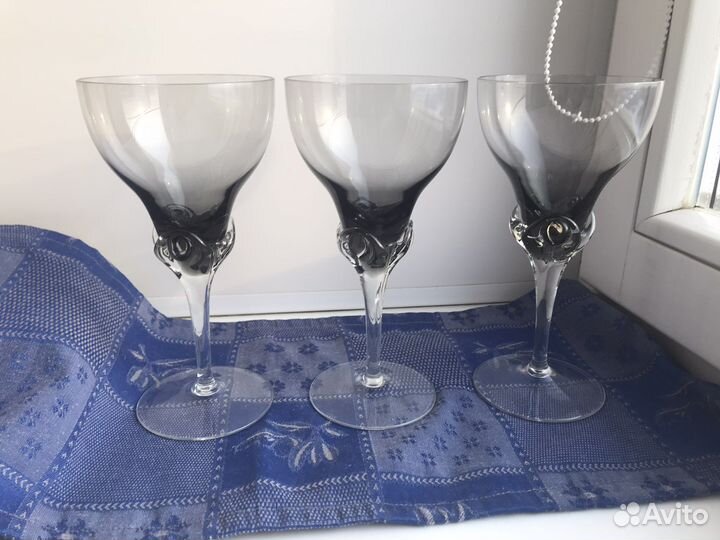 Фужеры Богемия хрусталь винтаж