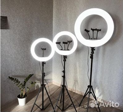 Кольцевая лампа + усиленный штатив 210 см гарантия