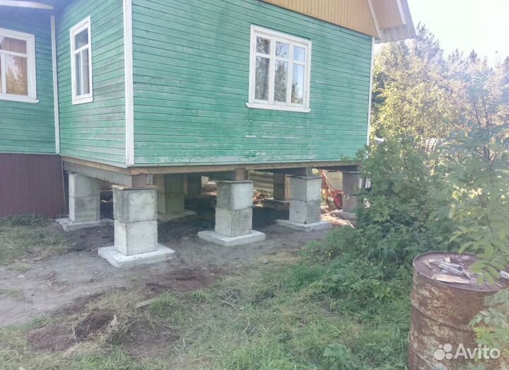 Подъем Дома, Замена Фундамента, Венцов,Отмостки