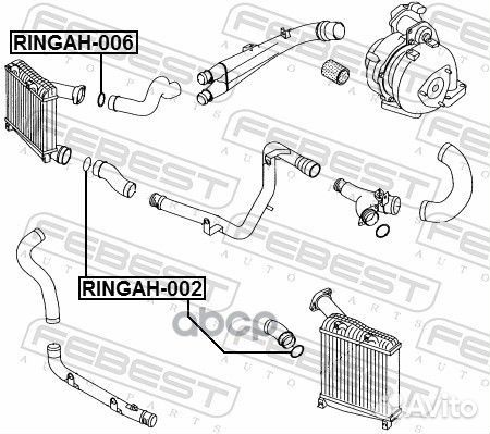 Кольцо уплотнительное воздушного патрубка ringa
