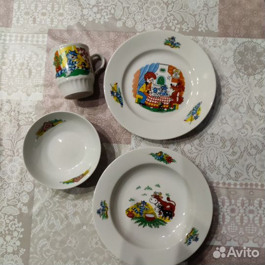 Набор детской посуды новый