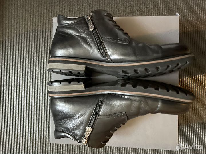 Кожаные осенние мужские ботинки, 43 размер