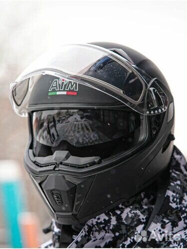 Снегоходный шлем с электроподогревом визора