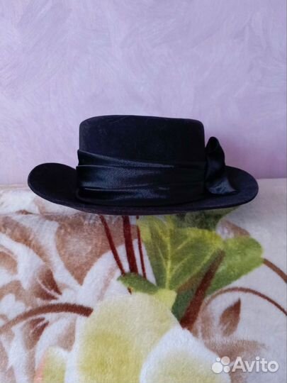 Шляпа фетровая женская черная