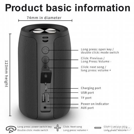 Портативная колонка bluetooth Zealot s32