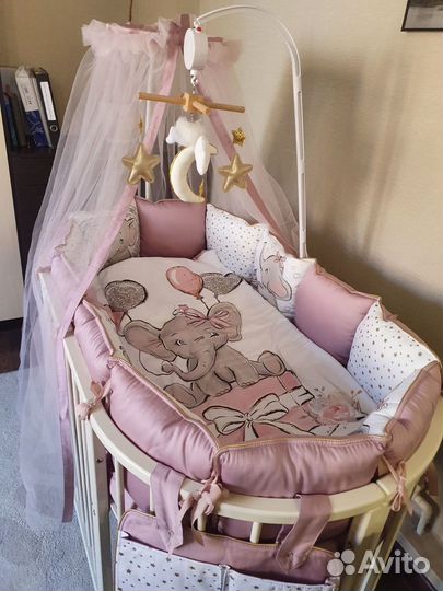 Бортики для в детскую кровату для девочки