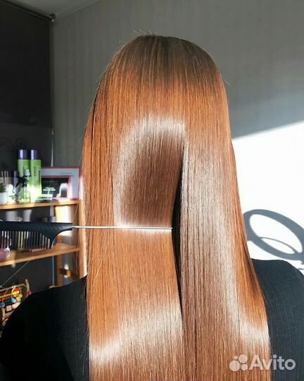 Кератиновое выпремление волос